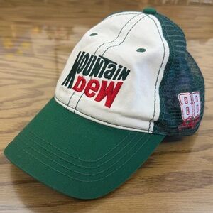 Mountain Dew Dale Earnhardt Jr Hat #88 NASCAR Trucker Snapback Mesh Patch Green